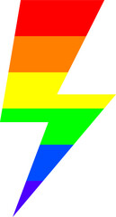 レインボーフラッグ　稲妻