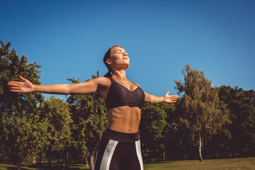 girl doing yoga and sports