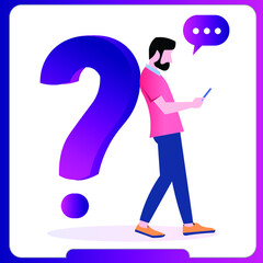 Website contact us or have any queries vector design