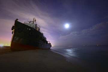 ship in the sea