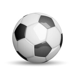 Obraz premium Soccer ball isolated on white background. Vector illustration.