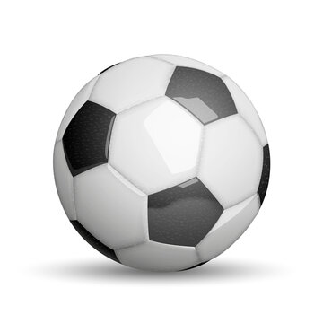 Soccer ball isolated on white background. Vector illustration.