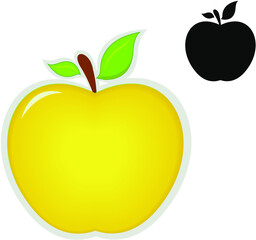vector illustration of an apple