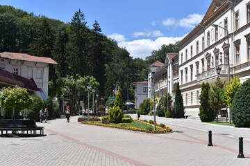 Naklejka premium street in the center of the city