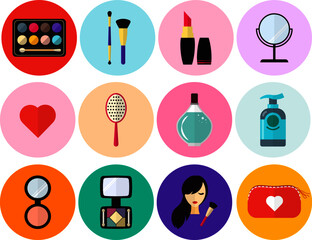 Flat Makeup Icons - Instagram Highlights