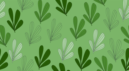 leaf seamless pattern vector