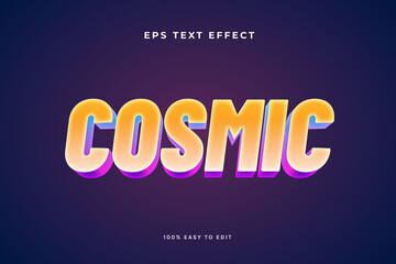 Naklejka na ściany i meble Cosmic 3d text effect
