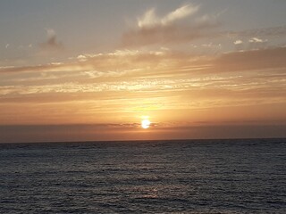 coucher de soleil à la plage