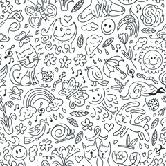 Spring nature seamless vector background