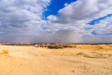 View on Cairo city from the Giza plateau