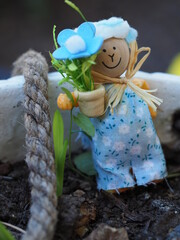 little girl in the garden