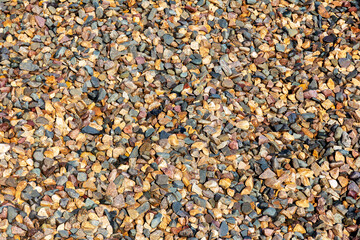 Multicolored granite stones