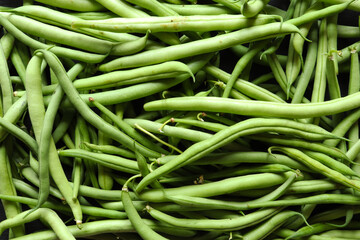Photograph of green bean / The green bean also called green bean is a variety of fleshy bean in pods that can reach a length of 15 cm