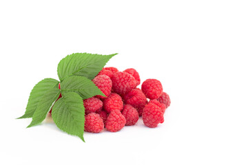Raspberries on White Background
