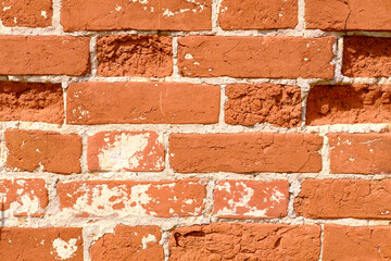red brick wall. brick background