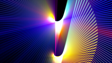 colorful lines of abstract background, 3D rendering