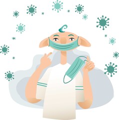 masked guy, vector character
