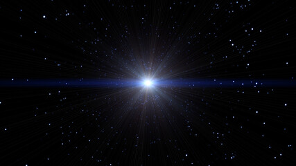 Obraz na płótnie Canvas particle light explosion in space