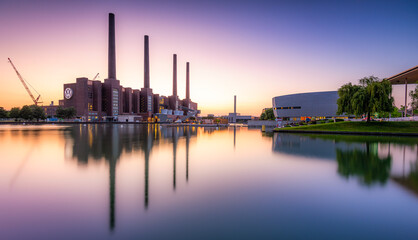 Volkswagen power plant, providing energy for one of the largest manufacturing plants in the world, ...
