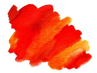 Watercolor texture vector background red and orange paint splash