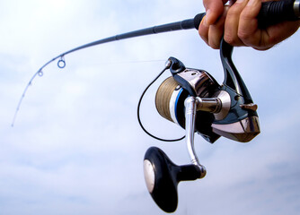 Fishing rod close up.