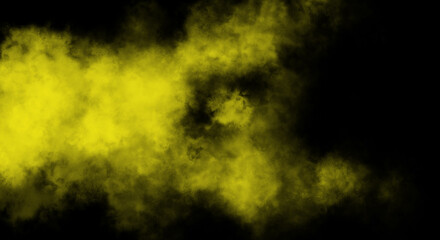 Lemon Fog or smoke color isolated background for effect, text or copyspace.