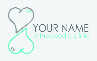 Bone, orthopaedic clinic logo design