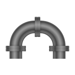 Pipe icon and flange fitting for pipeline connection with valve and other pipe. For transportation liquid or gas i.e.crude, oil, natural gas, sewage, wastewater. Also for plumbing and irrigation.