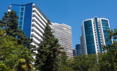 Quarter of new buildings on The black sea coast in Sochi