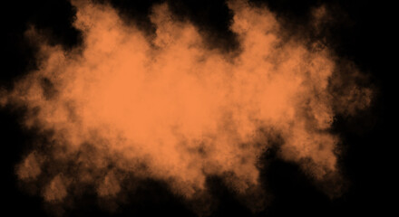 Tangerine Fog or smoke color isolated background for effect, text or copyspace.