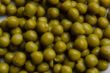 Diced salad products. Detailed recipe. peas.
