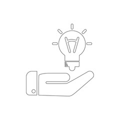 Bulb idea icon vector illustration outline