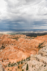 Fototapeta na wymiar Rain over Bryce Canyon National park