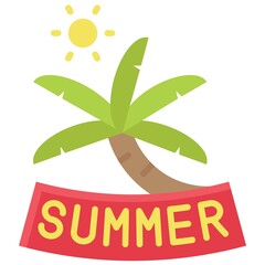 Palm with sale sign icon, Summer sale related vector