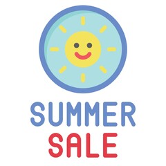 Summer sale sticker elements icon, Summer sale related vector