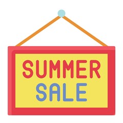 Hanging sign icon, Summer sale related vector