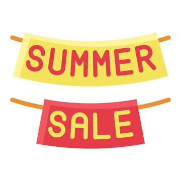 Hanging sign icon, Summer sale related vector