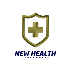 Obraz premium Medical Protect Logo Design Template, Health Shield Logo Concept Vector