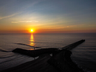 amanecer en el mar