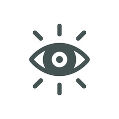 Eye vector icon line. eye ball sign for vision, Lens bright, visibility, vision, eye sight. optic clinic symbol. Modern style web page template. Vector illustration design on white background EPS 10