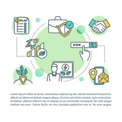 Cost savings concept icon with text. Expenditure financial plan. Ecological enterprise. PPT page vector template. Brochure, magazine, booklet design element with linear illustrations