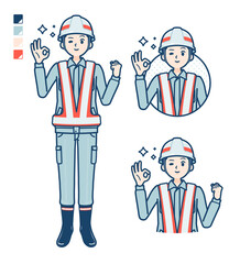 simple reflection vest man_OK-sign