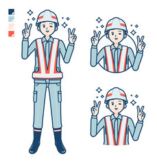 simple reflection vest man_Peace-sign