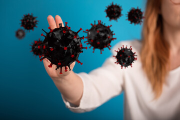 virus. Novel, people Concept quarantine.