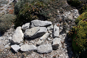Wish stones  in the Mount Ida , Turkey