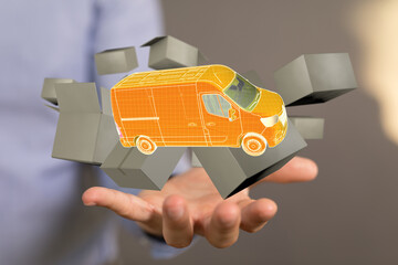 logistics and delivery concept digital 3d.
