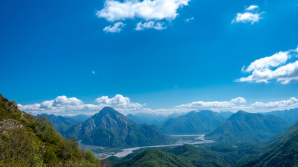 Obraz premium Panorama from the top of the mountain, Friuli-Venezia Giulia, Italy