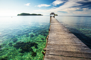 Scenic Togean island, Sulawesi, Indonesia