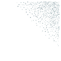 Silver glitter background, metal christmas confetti falling. light magic shining Flying glitter dots, sparkle particles vector border backdrop. shimmer shiny halftone