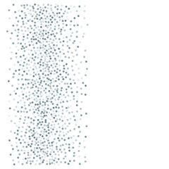 Silver glitter background, metal christmas confetti falling. light magic shining Flying glitter dots, sparkle particles vector border backdrop. shimmer shiny halftone